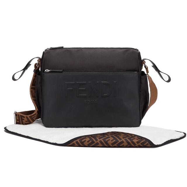 Fendi Baby Unisex Diaper Bag Black Fendi Baby Unisex Diaper Bag Black