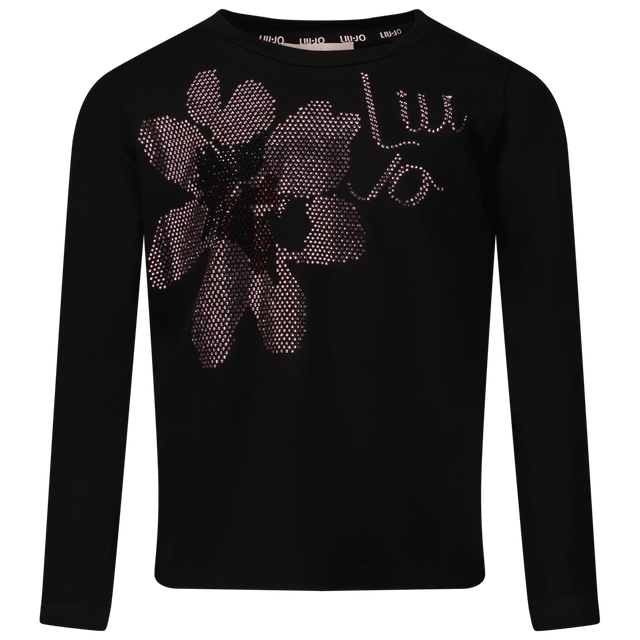 Liu Jo Kids Girls T-Shirt Black Liu Jo Kids Girls T-Shirt Black