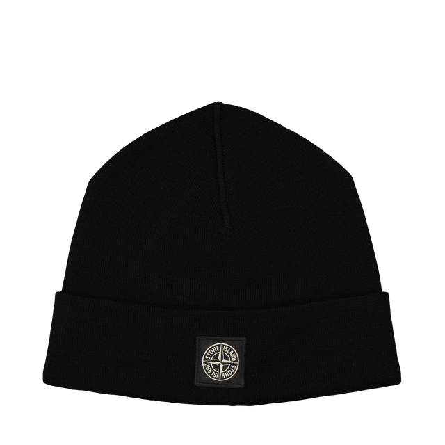 Stone Island Kids Boys Bonnet Black Stone Island Kids Boys Bonnet Black