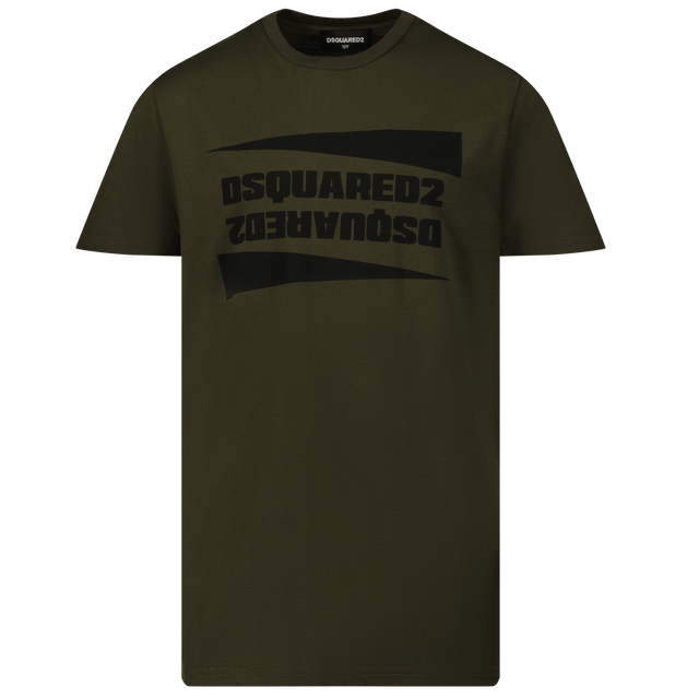 Dsquared2 Kids Unisex T-Shirt Dark Green Dsquared2 Kids Unisex T-Shirt Dark Green