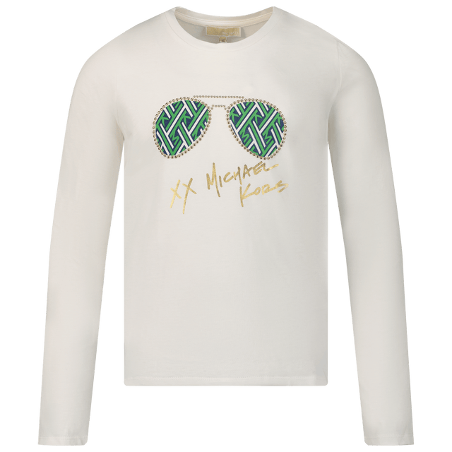Michael Kors Kids Girls T-Shirt Off White Michael Kors Kids Girls T-Shirt Off White