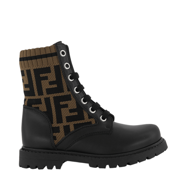 Fendi Kids Girls Shoes Black Fendi Kids Girls Shoes Black