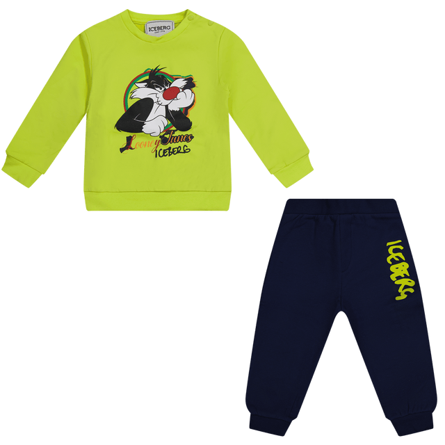 Iceberg Baby Boys Jogsuit Lime Iceberg Baby Boys Jogsuit Lime