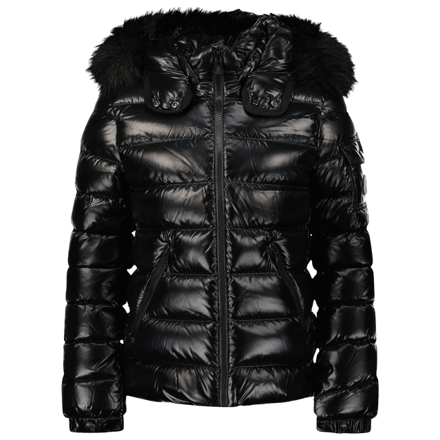 Moncler Kids Girls Coat Black Moncler Kids Girls Coat Black