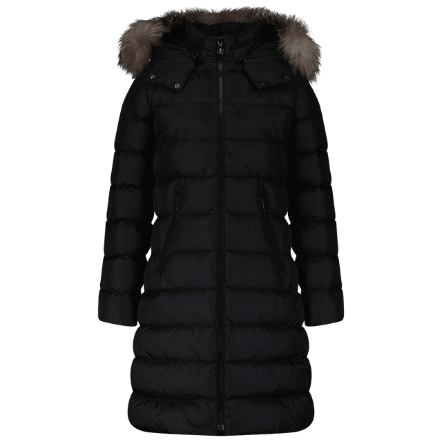Moncler Kids Girls Coat Black Moncler Kinder Meisjes Jas Zwart - Superstellar