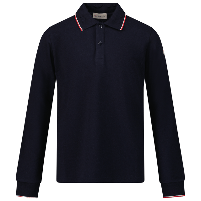 Moncler Kids Boys Polo Navy Moncler Kinder Jongens Polo Navy - Superstellar