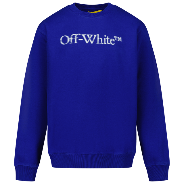 Off-White Kids Boys Sweater Cobalt Blue Off-White Kids Boys Sweater Cobalt Blue
