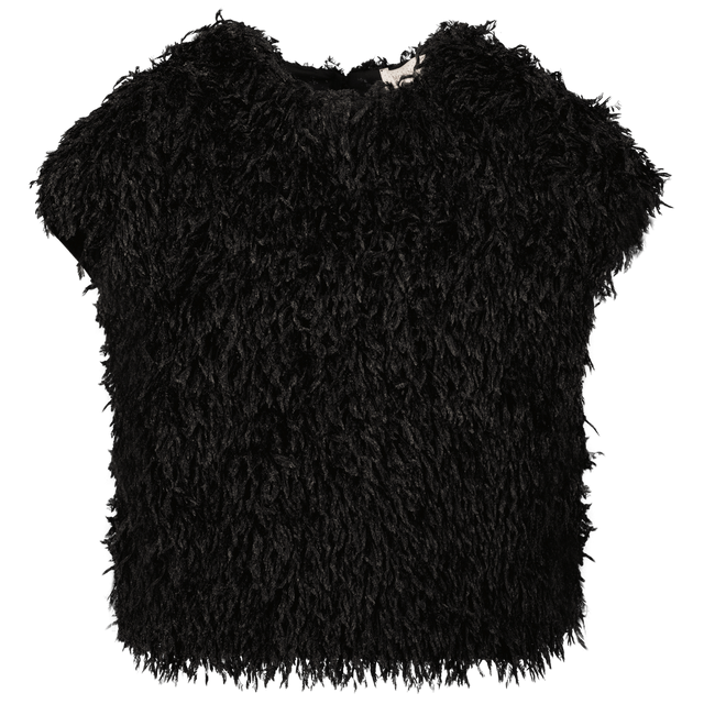 MonnaLisa Kids Girls T-Shirt Black MonnaLisa Kinder Meisjes T-Shirt Zwart - Superstellar