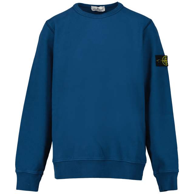 Stone Island Kids Boys Sweater Blue Stone Island Kinder Jongens Trui Blauw - Superstellar