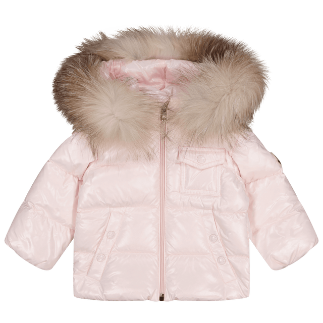 Moncler Baby Unisex Coat Light Pink Moncler Baby Meisjes Jas Licht Roze - Superstellar