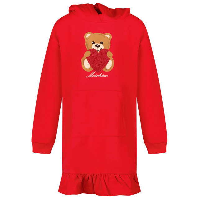 Moschino Kids Girls Dress Red Moschino Kids Girls Dress Red