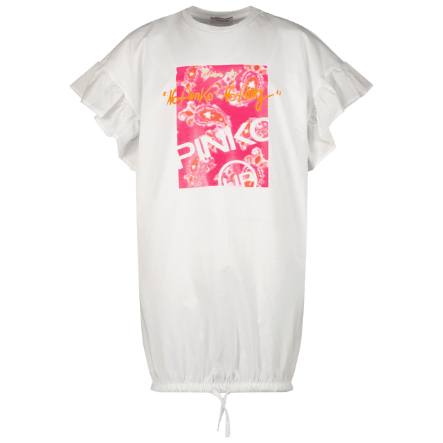 Pinko Kids Girls Dress White Pinko Kids Girls Dress White