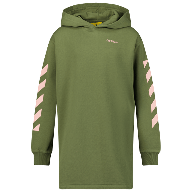 Off-White Kids Girls Dress Army Off-White Kids Girls Dress Army