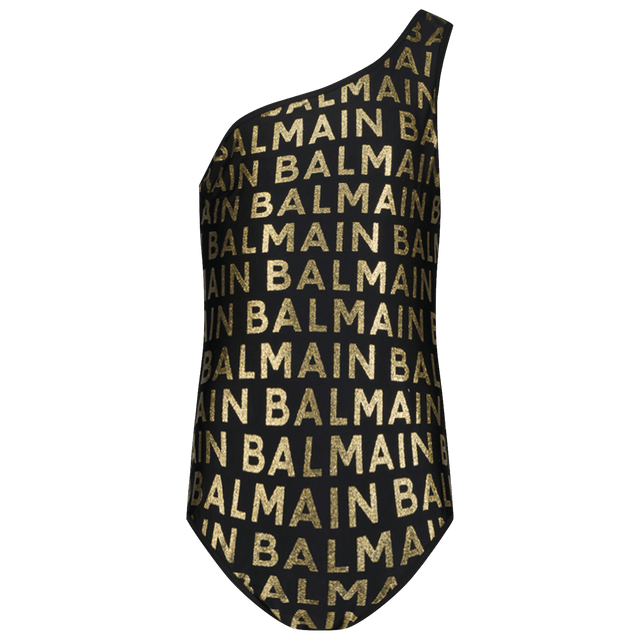 Balmain Kids Girls Swimwear Black Balmain Kids Girls Swimwear Black