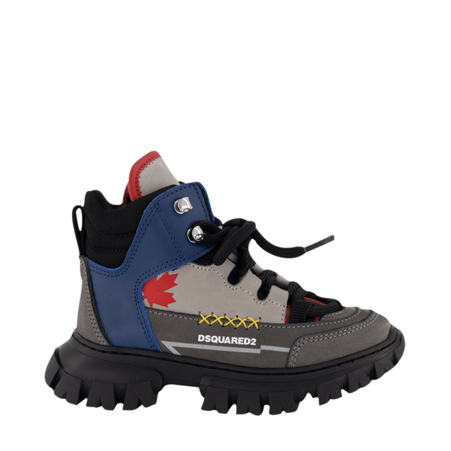Dsquared2 Kids Unisex Boots Grey Dsquared2 Kids Unisex Boots Grey