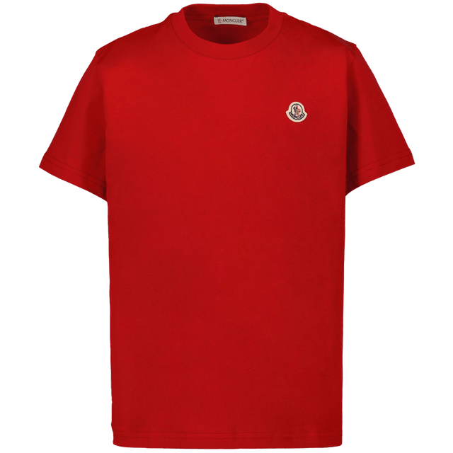 Moncler Kids Unisex T-Shirt Red Moncler Kids Unisex T-Shirt Red