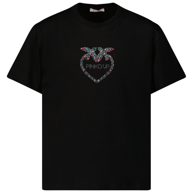 Pinko Kids Girls T-Shirt Black Pinko Kids Girls T-Shirt Black