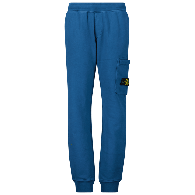 Stone Island Kids Boys Pants Blue Stone Island Kinder Jongens Broek Blauw - Superstellar