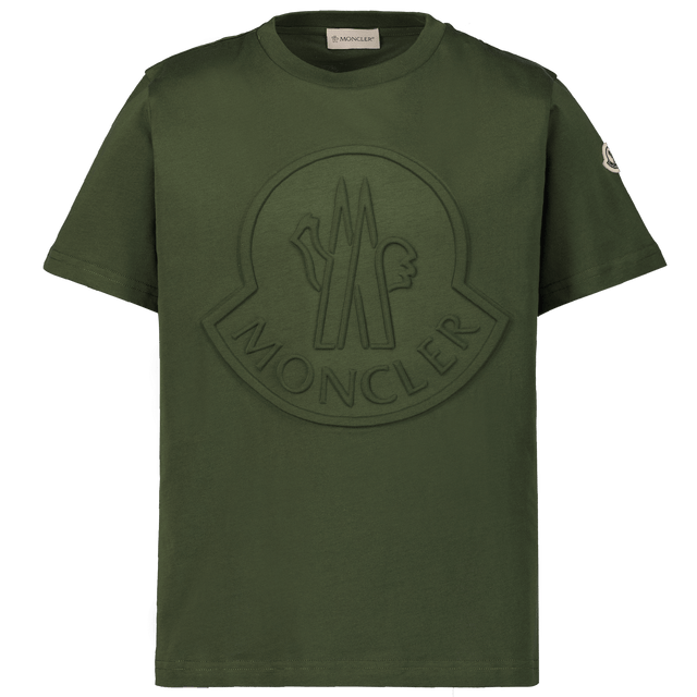 Moncler Kids Boys T-Shirt Dark Green Moncler Kinder Jongens T-Shirt Donker Groen - Superstellar