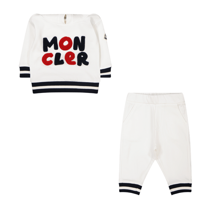 Moncler Baby Boys Jogsuit Off White Moncler Baby Jongens Joggingpak Off White - Superstellar