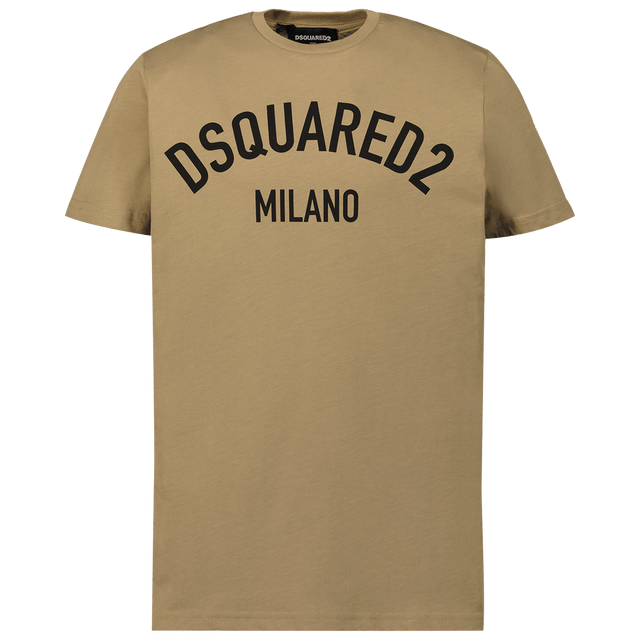 Dsquared2 Kids Boys T-Shirt Beige Dsquared2 Kids Boys T-Shirt Beige