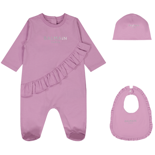 Balmain Baby Girls Bodysuit Lilac Balmain Baby Girls Bodysuit Lilac