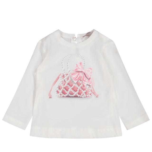 MonnaLisa Baby Girls T-Shirt Off White MonnaLisa Baby Girls T-Shirt Off White