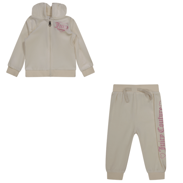 Juicy Couture Baby Girls Jogsuit Off White Juicy Couture Baby Girls Jogsuit Off White