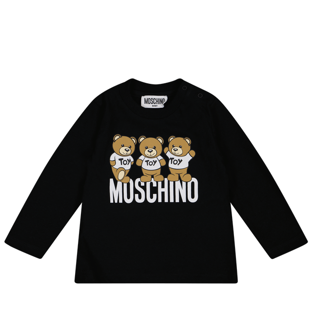 Moschino Baby Girls T-Shirt Black Moschino Baby Girls T-Shirt Black