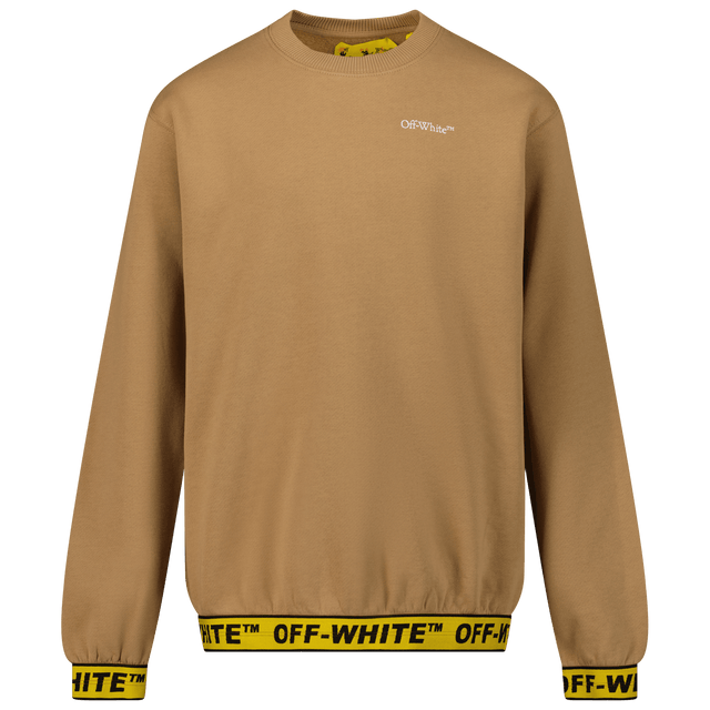 Off-White Kids Boys Sweater Beige Off-White Kids Boys Sweater Beige