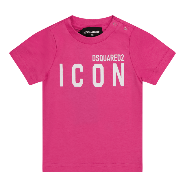 Dsquared2 Baby Unisex T-Shirt Fuchsia Dsquared2 Baby Unisex T-Shirt Fuchsia