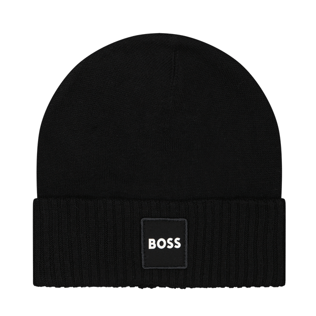 Boss Kids Boys Bonnet Black Boss Kinder Jongens Muts Zwart - Superstellar