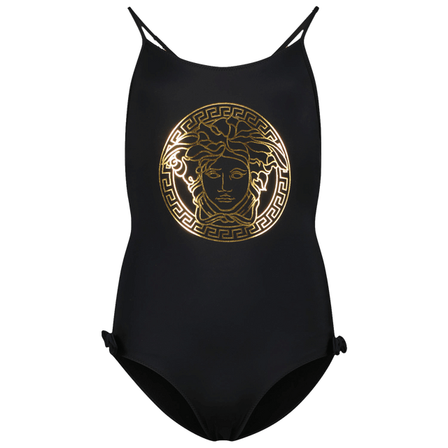 Versace Kids Girls Swimwear Black Versace Kids Girls Swimwear Black
