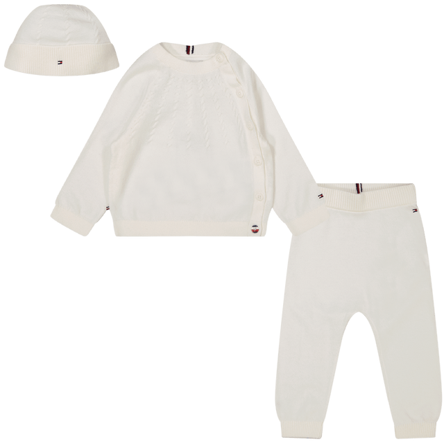 Tommy Hilfiger Baby Unisex Jogsuit White Tommy Hilfiger Baby Unisex Jogsuit White