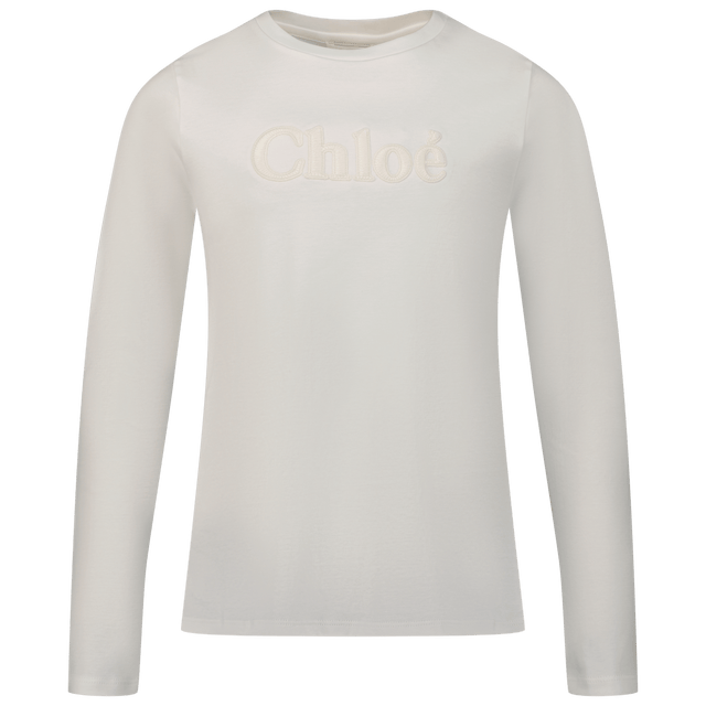 Chloe Kids Girls T-Shirt Off White Chloe Kids Girls T-Shirt Off White