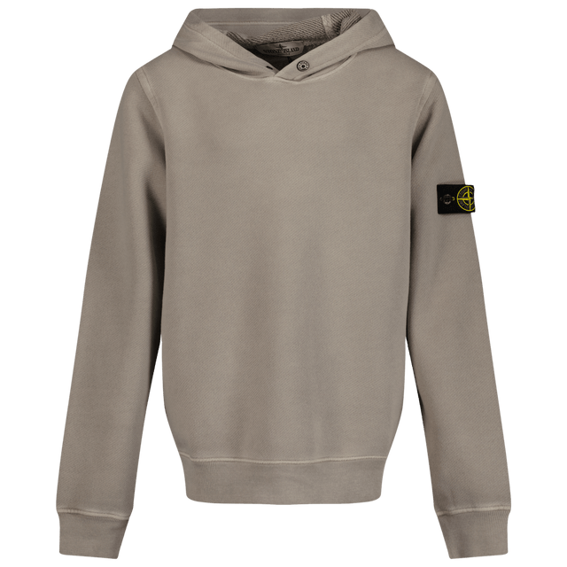 Stone Island Kids Boys Sweater Beige Stone Island Kinder Jongens Trui Beige - Superstellar