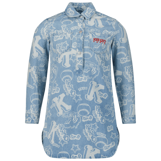 Kenzo kids Kids Girls Dress Light Blue Kenzo kids Kids Girls Dress Light Blue