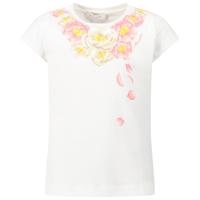 MonnaLisa Kids Girls T-Shirt Off White MonnaLisa Kinder Meisjes T-Shirt Off White - Superstellar