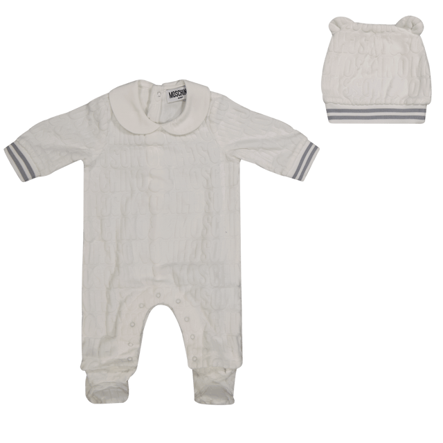 Moschino Baby Unisex Bodysuit Off White Moschino Baby Unisex Bodysuit Off White