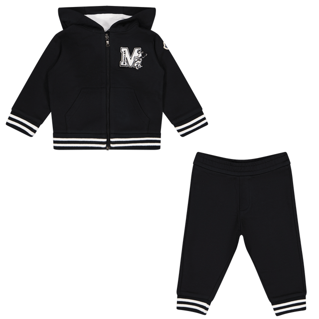 Moncler Baby Boys Jogsuit Black Moncler Baby Jongens Joggingpak Zwart - Superstellar