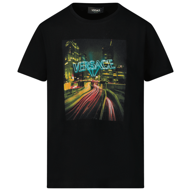 Versace Kids Unisex T-Shirt Black Versace Kids Unisex T-Shirt Black