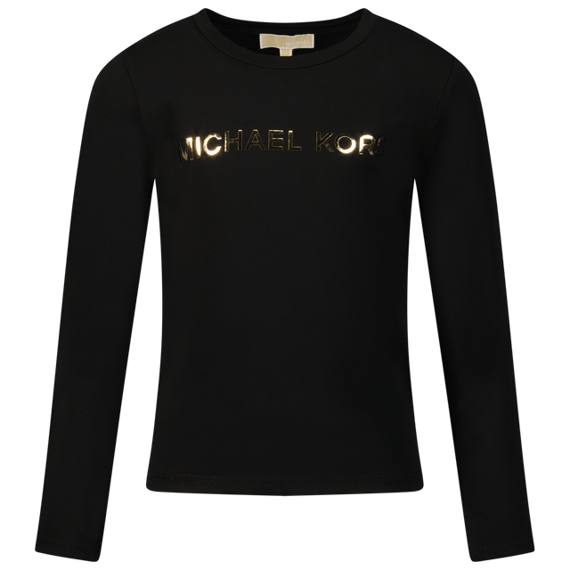 Michael Kors Kids Girls T-Shirt Black Michael Kors Kids Girls T-Shirt Black