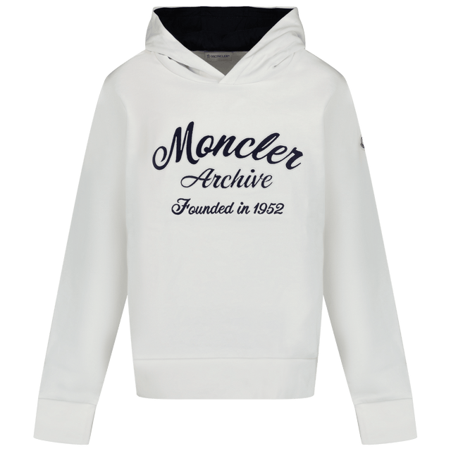 Moncler Kids Unisex Sweater Off White Moncler Kinder Unisex Trui Off White - Superstellar