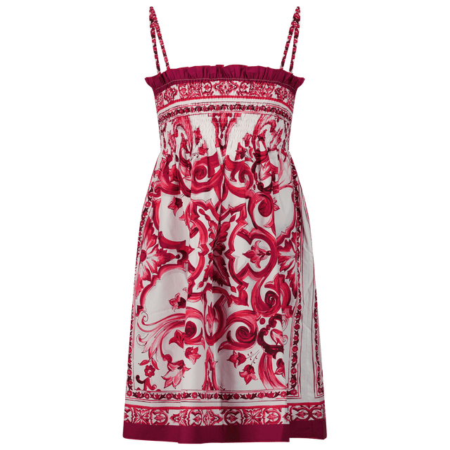 Dolce & Gabbana Kids Girls Dress Fuchsia Dolce & Gabbana Kids Girls Dress Fuchsia