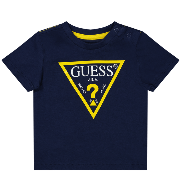 Guess Baby Boys T-Shirt Navy Guess Baby Boys T-Shirt Navy