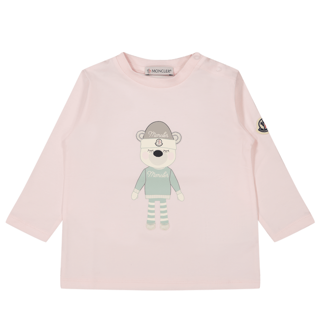 Moncler Baby Girls T-Shirt Light Pink Moncler Baby Meisjes T-Shirt Licht Roze - Superstellar