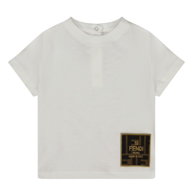 Fendi Baby Unisex T-Shirt White Fendi Baby Unisex T-Shirt White