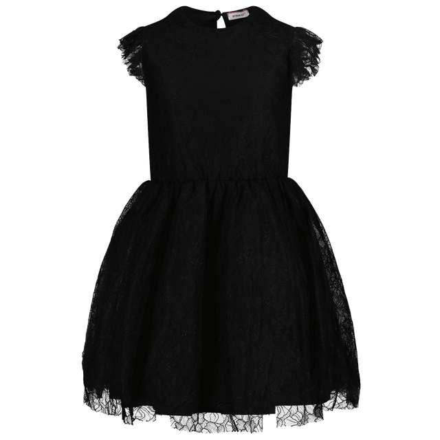 Pinko Kids Girls Dress Black Pinko Kids Girls Dress Black