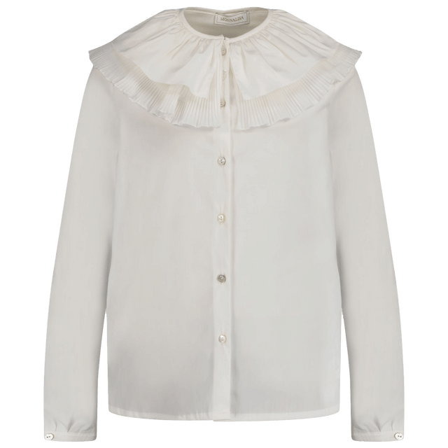 MonnaLisa Kids Girls Blouse Off White MonnaLisa Kids Girls Blouse Off White