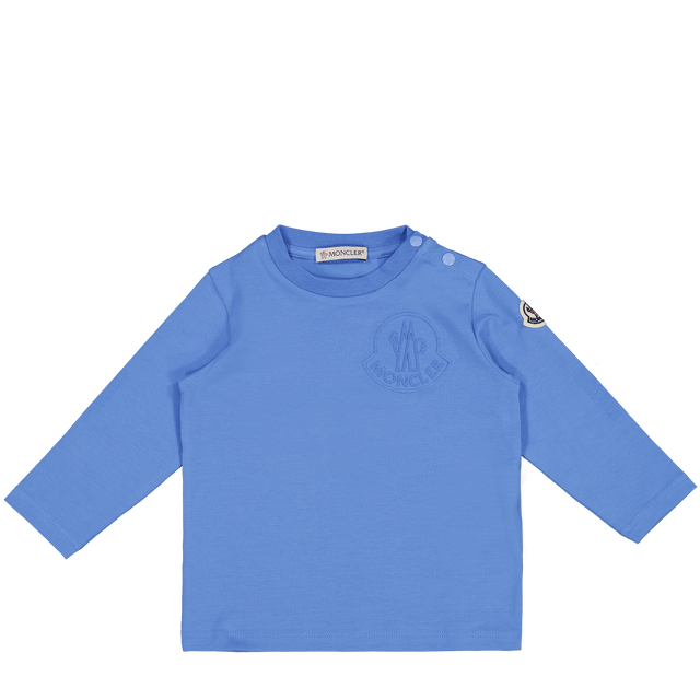 Moncler Baby Boys T-Shirt Light Blue Moncler Baby Jongens T-Shirt Licht Blauw - Superstellar